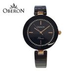 [OBERON] OB-309 RGBK _ Quartz Watch with Ceramic Strap, Women's Watch, Japanese Movement, Cubic point Dial design